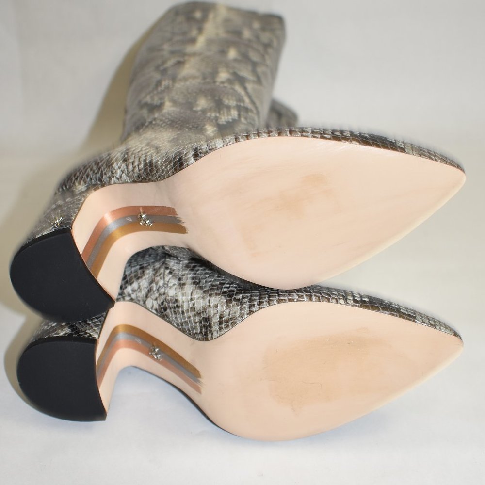 Sam Edelman Hai Leather Snake Print Python Size 6 - image 8